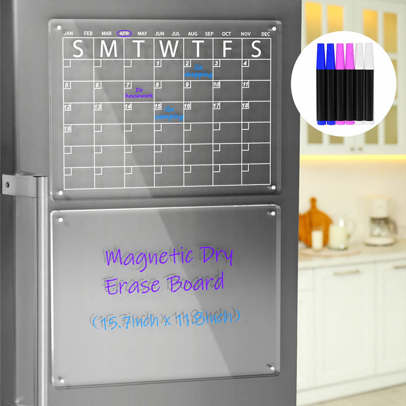 Acrylic Dry and Wet Wiping Board Writing Board Refrigerator Magnetic Weekly and Monthly Calendar Note Board Message Board Emporium Discounts 5 Daily Products Or Gadgets Per Day Products