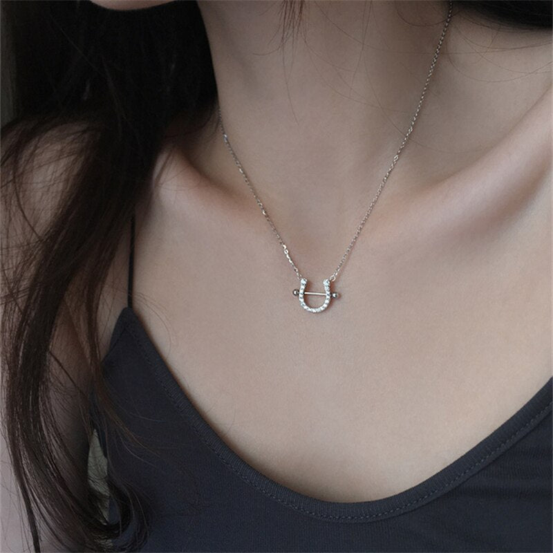 Horseshoe Zircon Necklace and Earrings Emporium Discounts