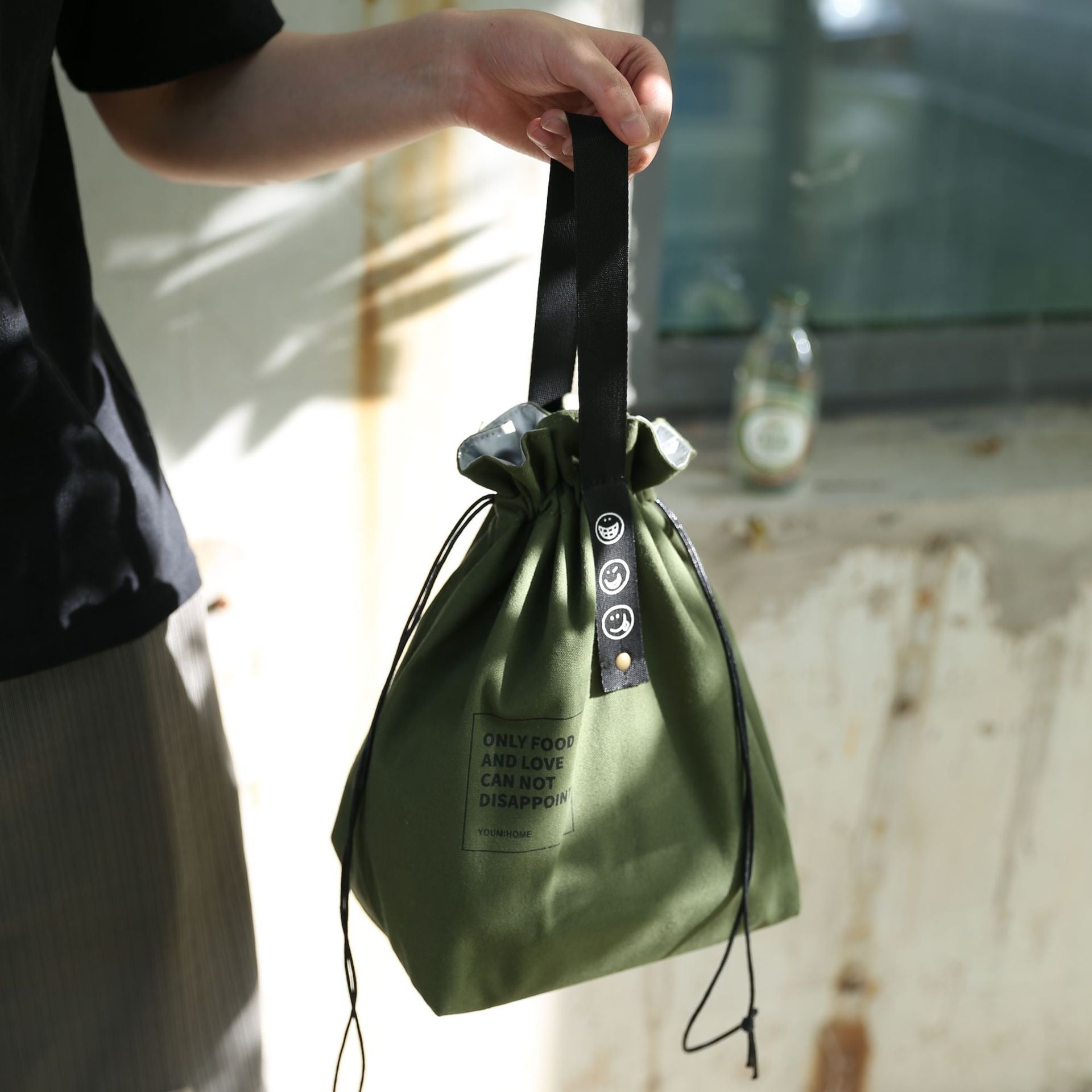 Convenient Bag Nordic Simple Ins Binding Letter Webbing Thermal Insulation Lunch Bag Industrial Style Canvas Portable Lunch Bag Emporium Discounts 5 Daily Products Or Gadgets Per Day