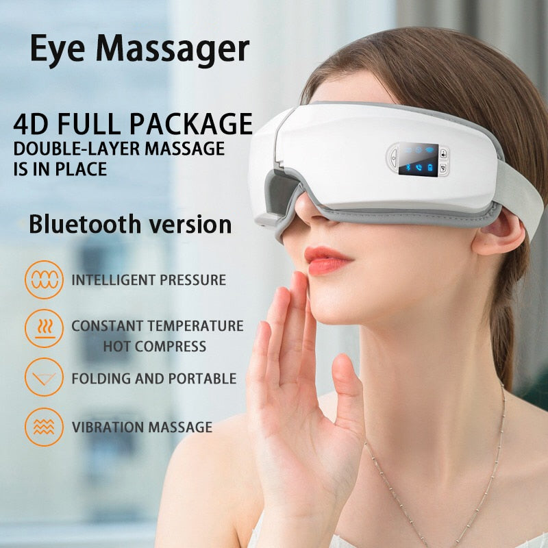 4D Smart Airbag Vibration Eye Massager Eye Care Instrumen Heating Bluetooth Music Relieves Fatigue And Dark Circles Emporium Discounts 5 Daily Products Or Gadgets