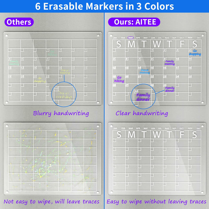 Acrylic Dry and Wet Wiping Board Writing Board Refrigerator Magnetic Weekly and Monthly Calendar Note Board Message Board Emporium Discounts 5 Daily Products Or Gadgets Per Day Products