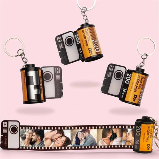 Memory Time Film Album Key Chain Creative Mother's Day Valentine's Day Birthday Gift Boyfriend Girl Friend Graduation Commemoration Emporium Discounts Hold 5 to 15 photos