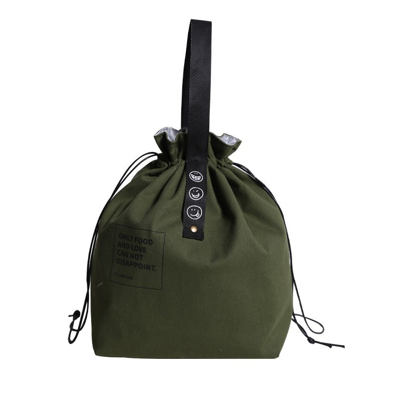 Convenient Bag Nordic Simple Ins Binding Letter Webbing Thermal Insulation Lunch Bag Industrial Style Canvas Portable Lunch Bag Emporium Discounts 5 Daily Products Or Gadgets Per Day
