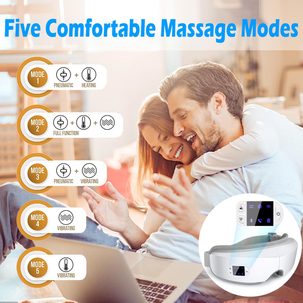 4D Smart Airbag Vibration Eye Massager Eye Care Instrumen Heating Bluetooth Music Relieves Fatigue And Dark Circles Emporium Discounts 5 Daily Products Or Gadgets