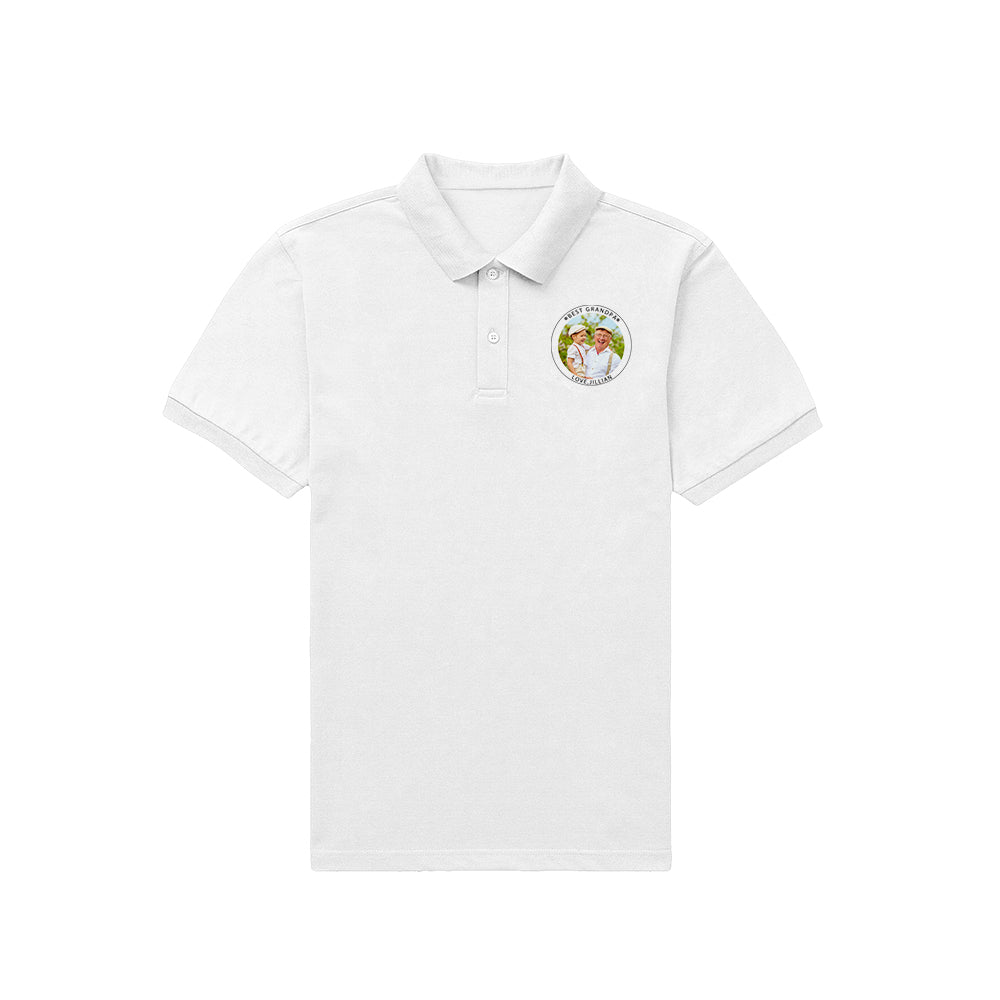 Personalized Men's Golf Polo Shirt with Name and Photo Emporium Discounts