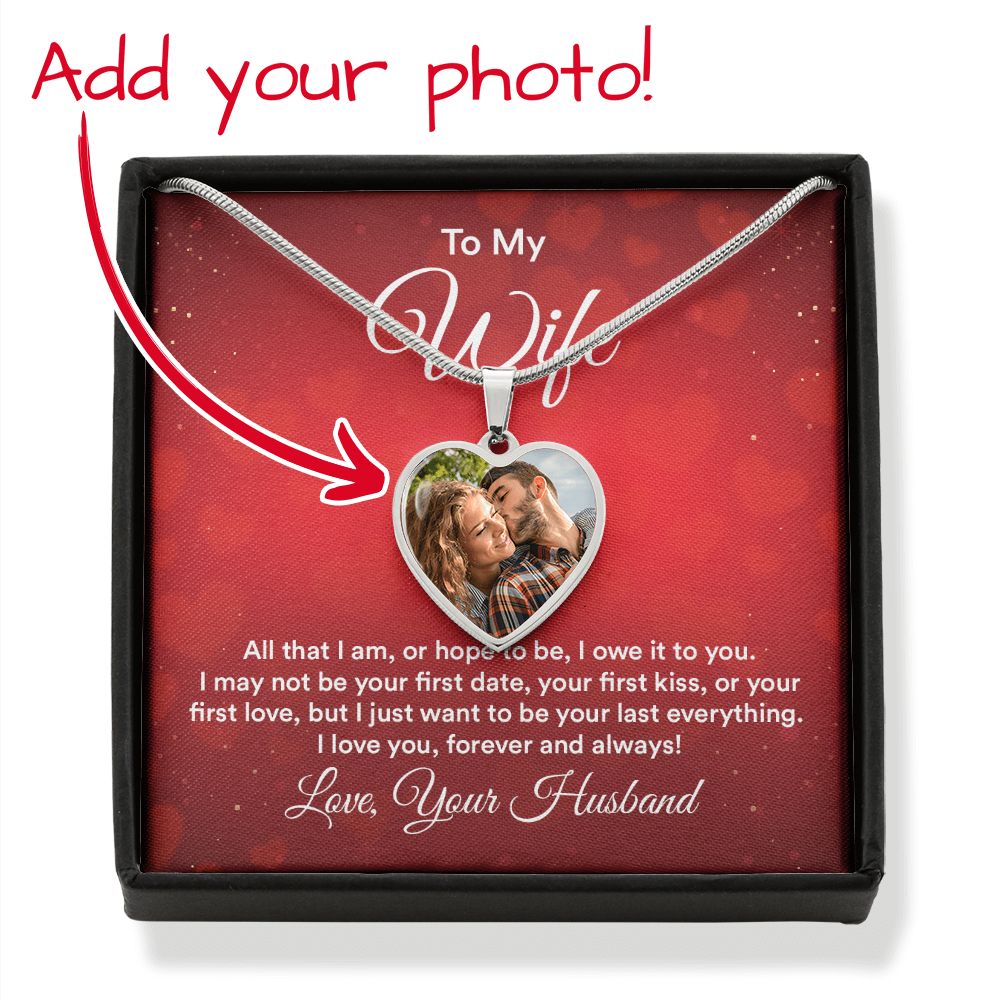To MY Wife Love Heart Photo Plus Personalized Engraving
