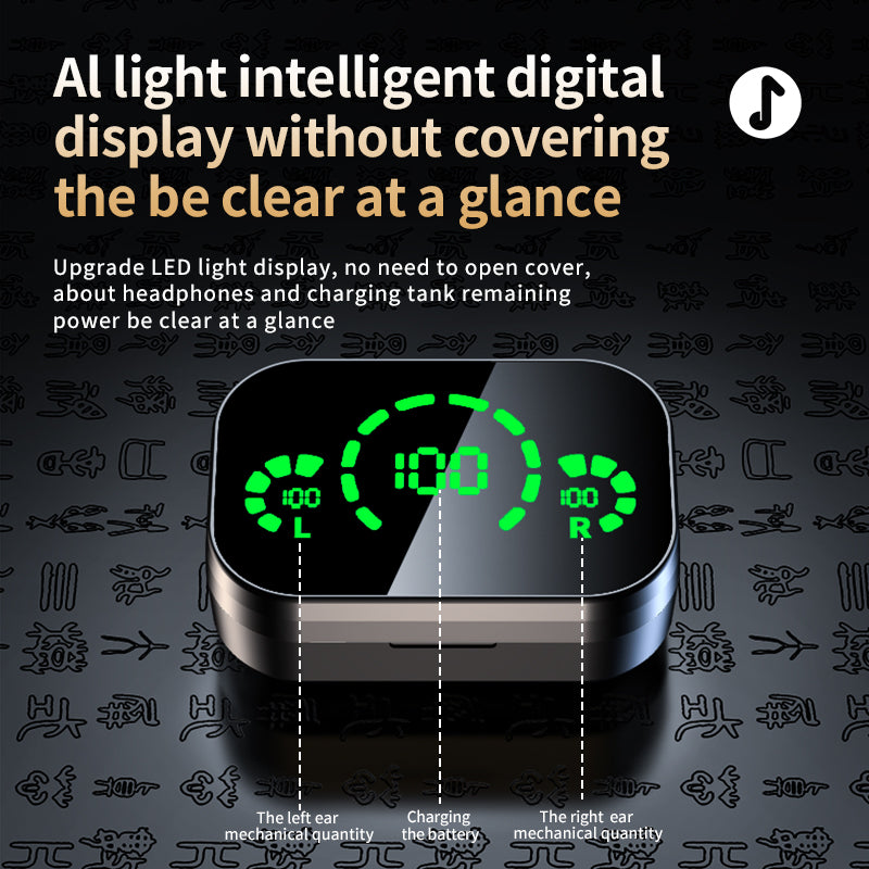 Upgraded LED soft light display, the remaining power of the earphones can be seen at a glance without opening the cover. Stable full-core upgrade 5.3-core upgrade chip, more stable transmission, easier connection, and smoother calls and songs. Graphene composite diaphragm is light in weight, fast in response and high in fidelity. Micro charges faster and takes longer. Noise-cancelling microphone for clear and easy speech in any environment Emporium Discounts