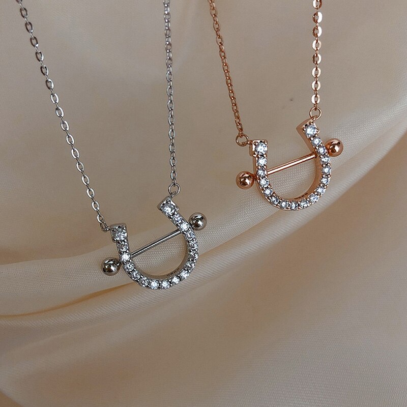 Horseshoe Zircon Necklace and Earrings Emporium Discounts