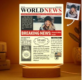 Light Up Your Life: Custom Photo News Acrylic Sign Colorful Lamp