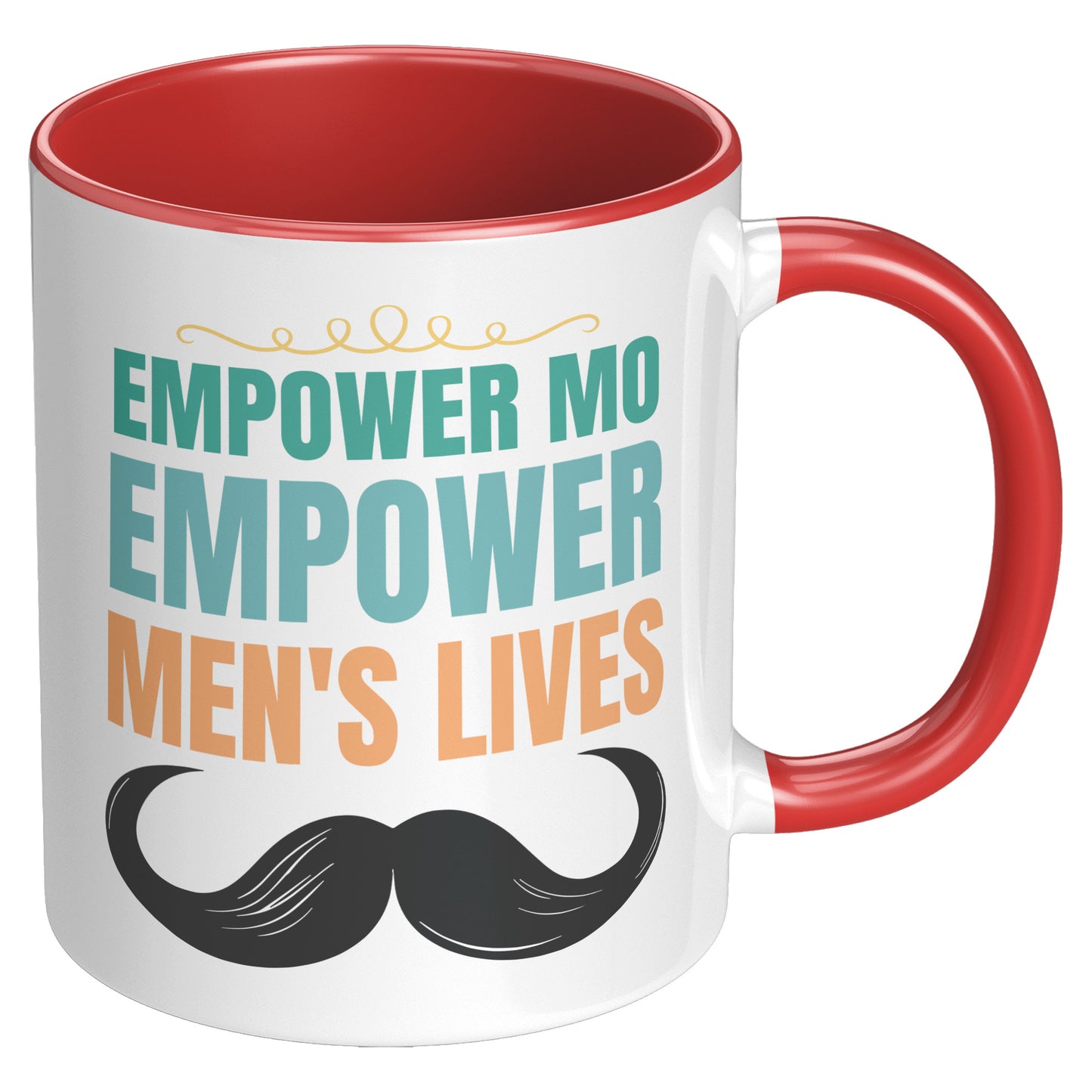 11oz Accent Mug Movember EMPOWER MO EMPOWER MEND"S LIVES Both Side