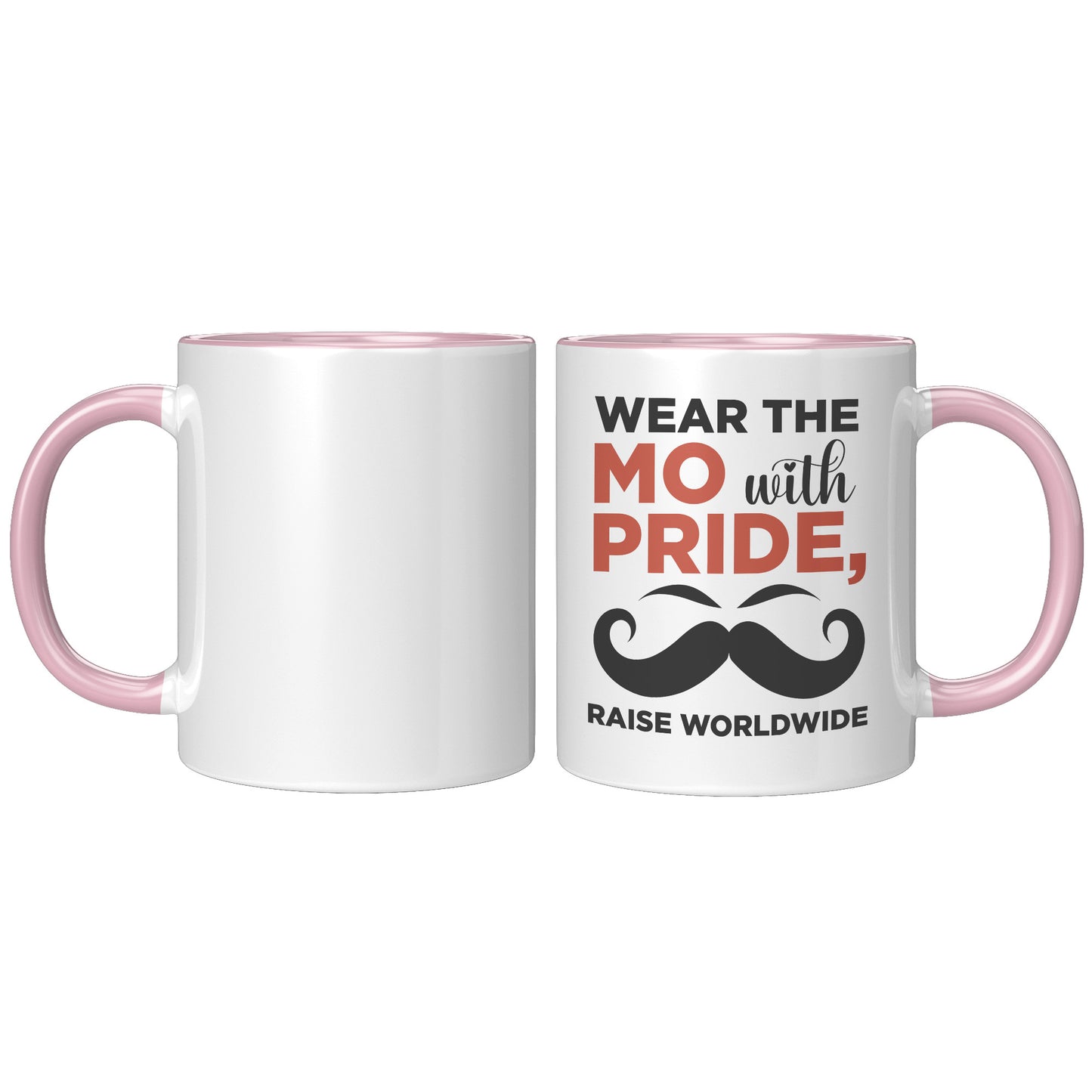 11oz Accent Mug Movember Wear The MO with Pride Raise Worldwide Right-Handed