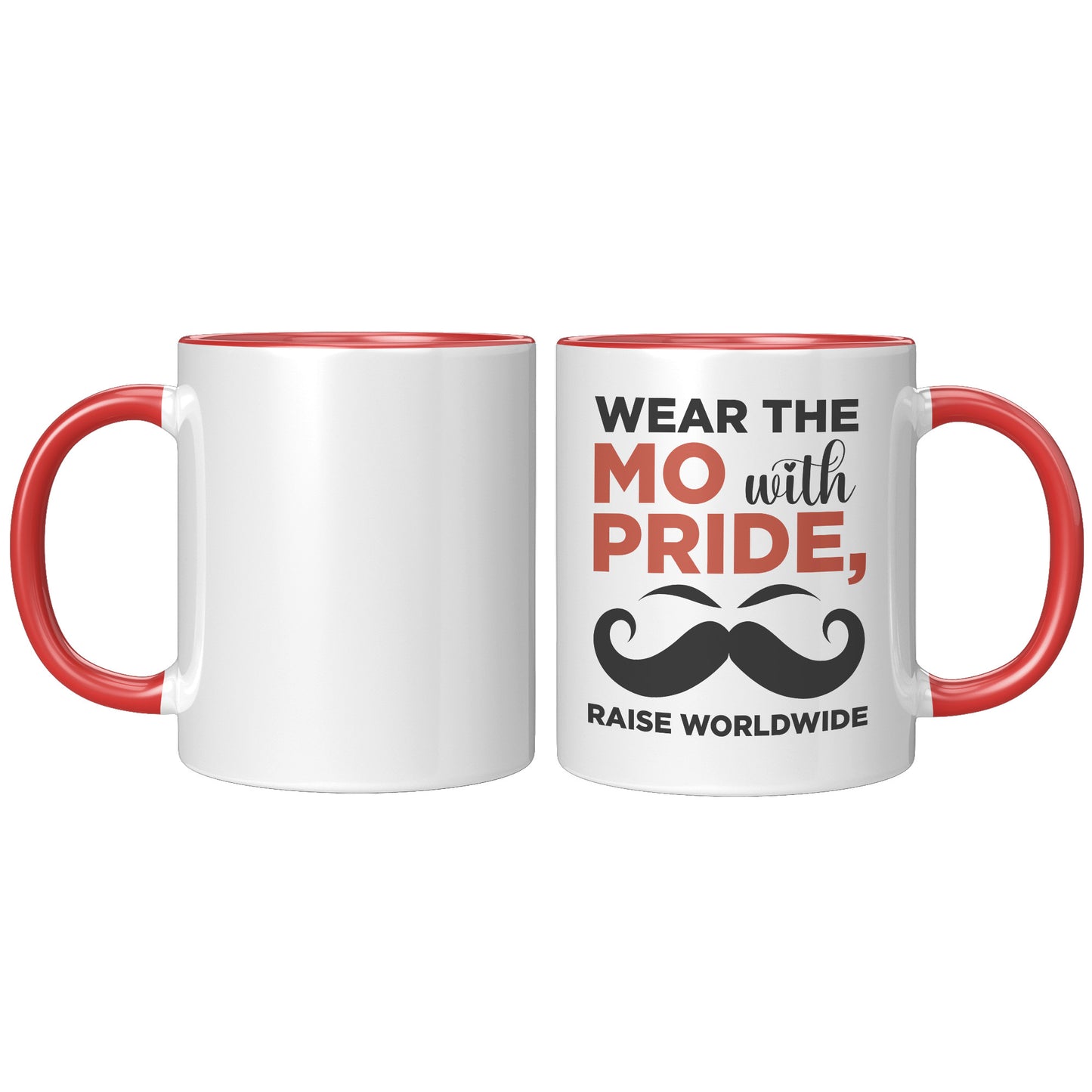 11oz Accent Mug Movember Wear The MO with Pride Raise Worldwide Right-Handed