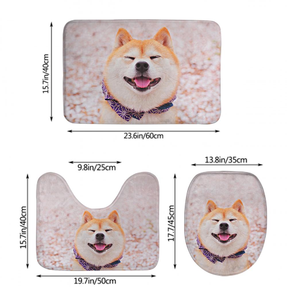 Custom Photo Bathroom Rug Set 3 Piece Personalized Non Slip Bath Mat Emporium Discounts