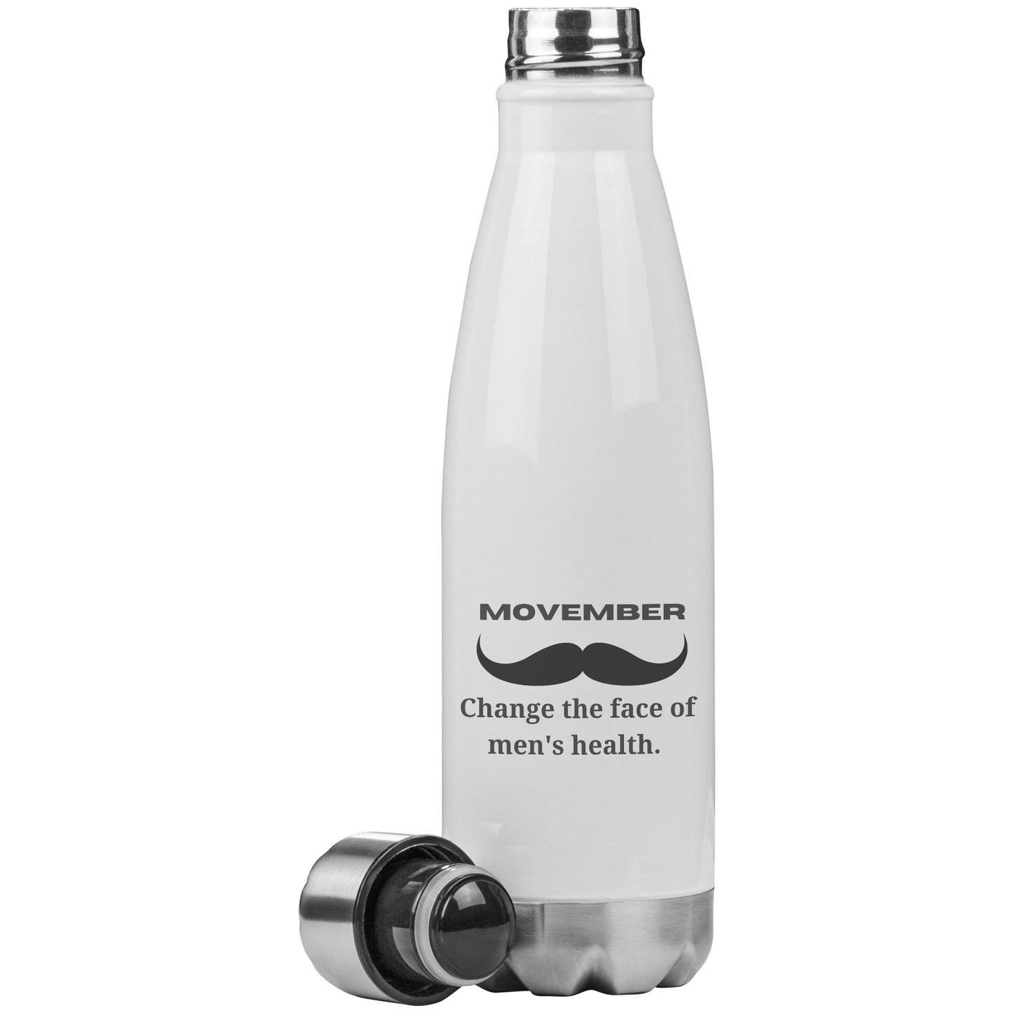 20oz Insulated Water Bottle Movember Change The Face Of Men's Health Single Side Side