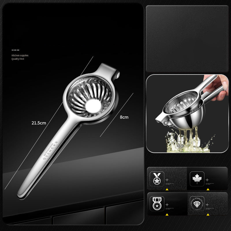 Manual multi-function lemon and orange juice press stainless steel Emporium Discounts