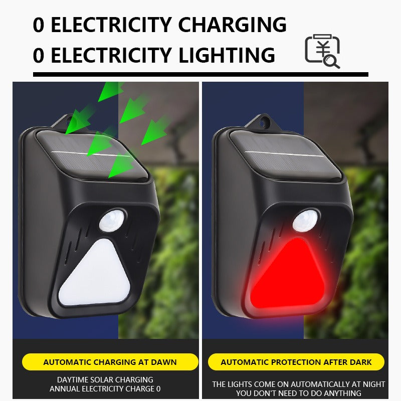 New Solar Alarm Light Human Body Sensing Remote Alarm To Drive Away Animals Solar Alarm Light Emporium Discounts