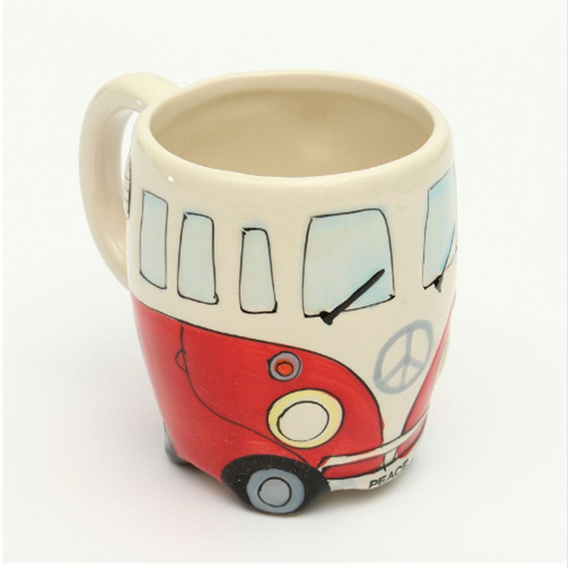 VW collection Coffee Mug, Teacup, Office, Camping Emporium DiscountsProducts British Hand-painted 3D Double-decker Bus Mug Ceramic UK Retro Coachbus Car Coffee Cup Friends Tv Klimt Caneca Criativa Gift BoxEmporium Discounts
