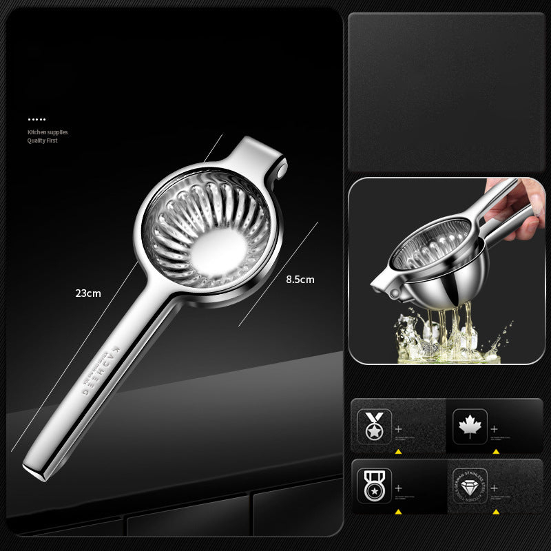 Manual multi-function lemon and orange juice press stainless steel Emporium Discounts