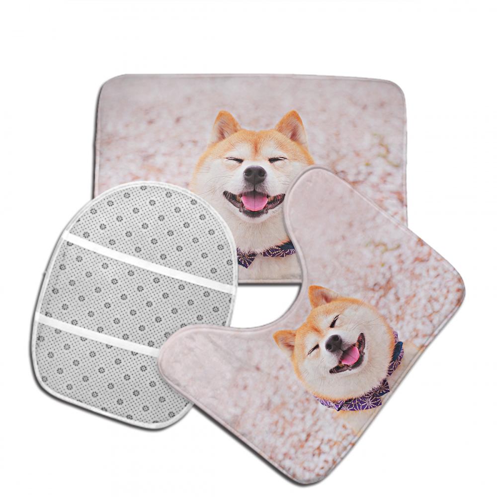 Custom Photo Bathroom Rug Set 3 Piece Personalized Non Slip Bath Mat Emporium Discounts