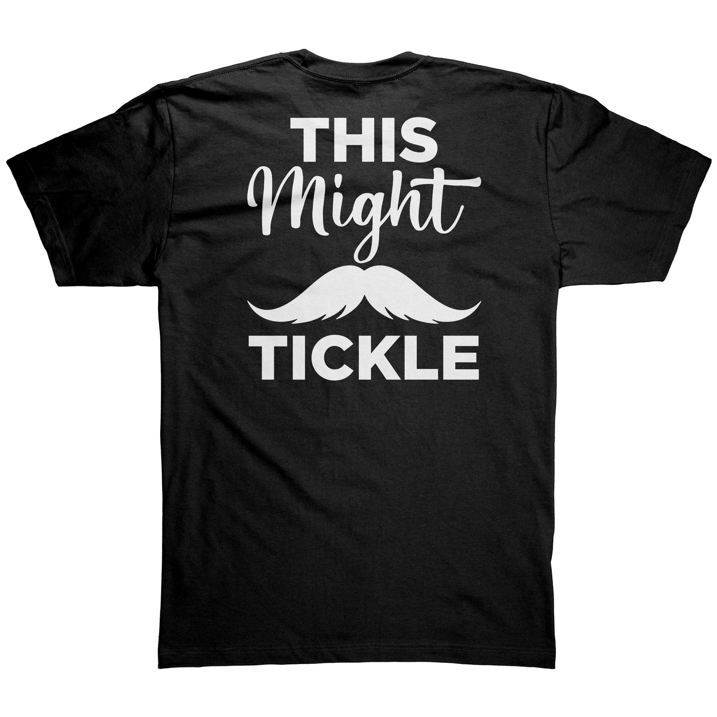 American Apparel Mens Shirt Movember This Might Tickle Back & Front Print