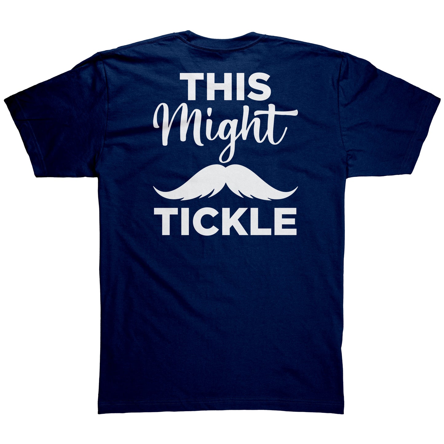 American Apparel Mens Shirt Movember This Might Tickle Back & Front Print