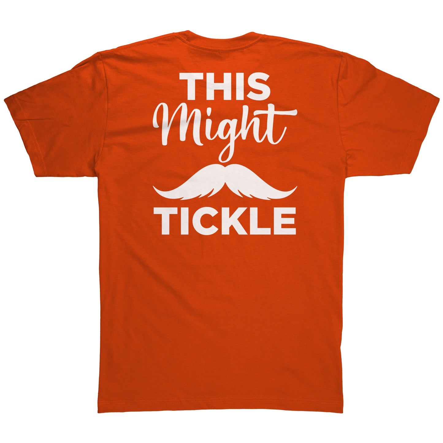 American Apparel Mens Shirt Movember This Might Tickle Back & Front Print