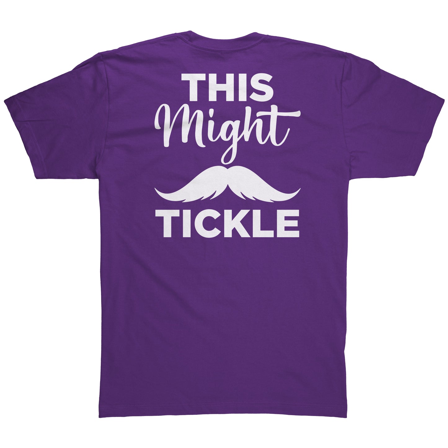 American Apparel Mens Shirt Movember This Might Tickle Back & Front Print