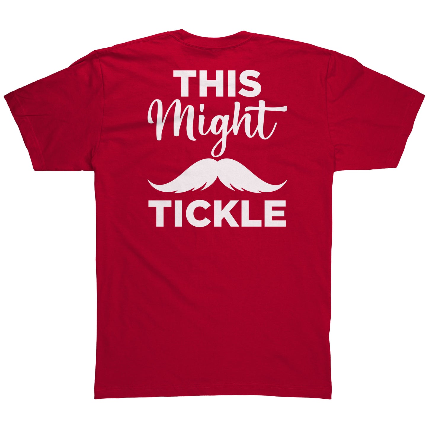 American Apparel Mens Shirt Movember This Might Tickle Back & Front Print