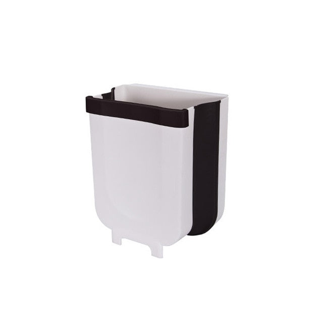 Folding Waste Bin Kitchen Cabinet Door Hanging Trash Bin Trash Can Wall Mounted Trashcan for Bathroom Toilet Waste Storage Emporium Discounts