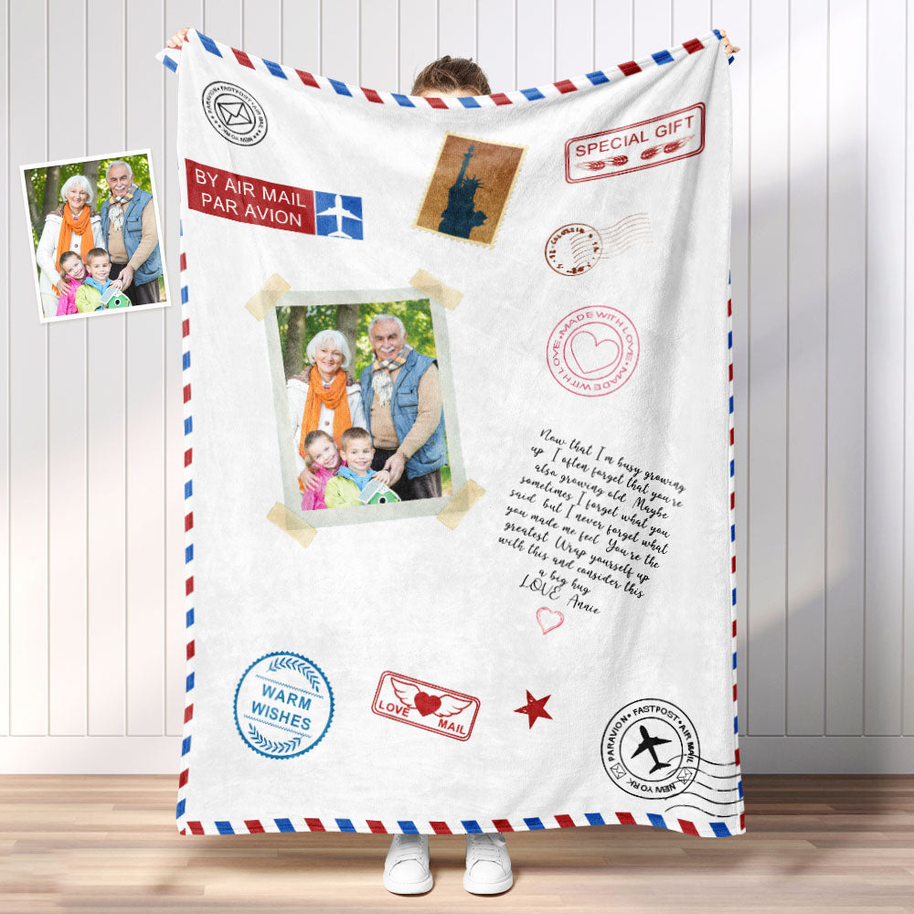 Personalized Photo Letter Blanket To Your Family Members or Friends 1 - 9 Photos Custom Message Emporium Discounts Keywords: Personalized blanket, Photo letter blanket, Custom gift, Family gift, Friends gift, Personalized photo gift, Custom message blanket, Photo collage blanket, Personalized family blanket, Customized photo gift, Personalized letter blanket, Custom photo message, Family photo gift