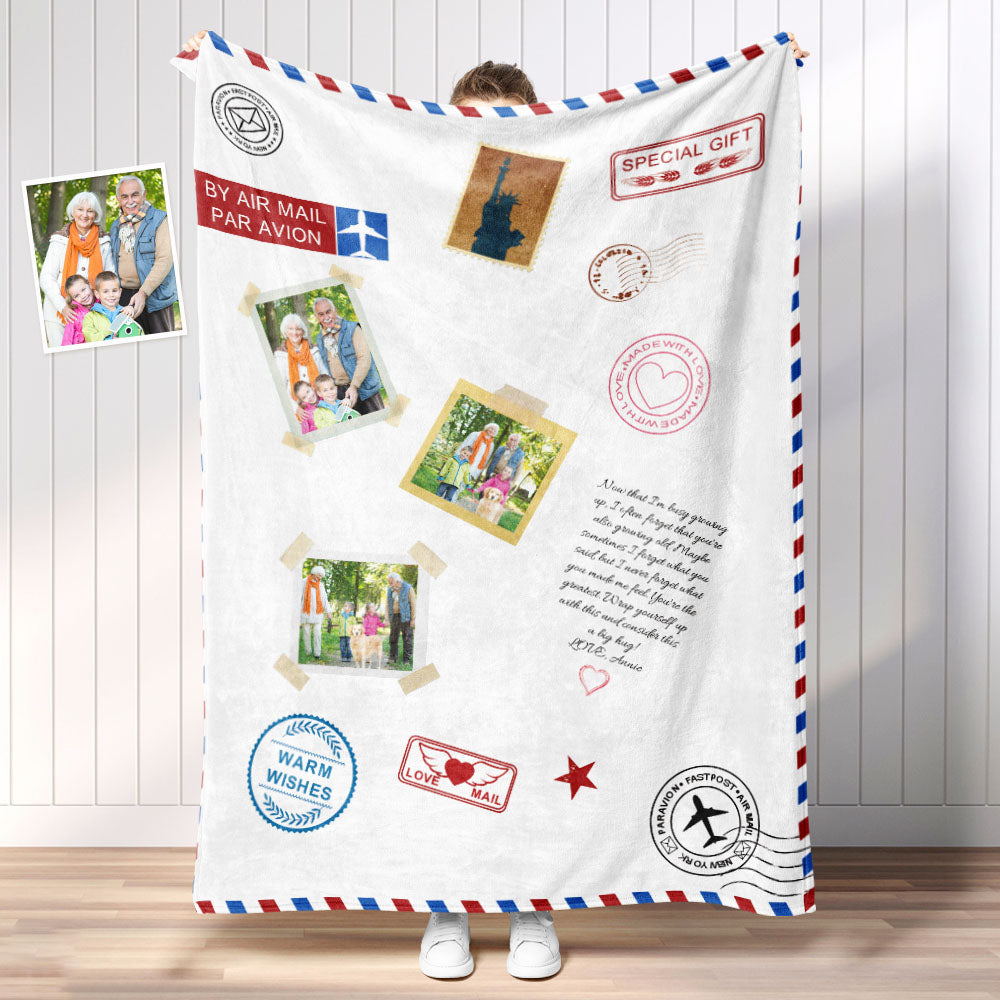 Personalized Photo Letter Blanket To Your Family Members or Friends 1 - 9 Photos Custom Message Emporium Discounts Keywords: Personalized blanket, Photo letter blanket, Custom gift, Family gift, Friends gift, Personalized photo gift, Custom message blanket, Photo collage blanket, Personalized family blanket, Customized photo gift, Personalized letter blanket, Custom photo message, Family photo gift