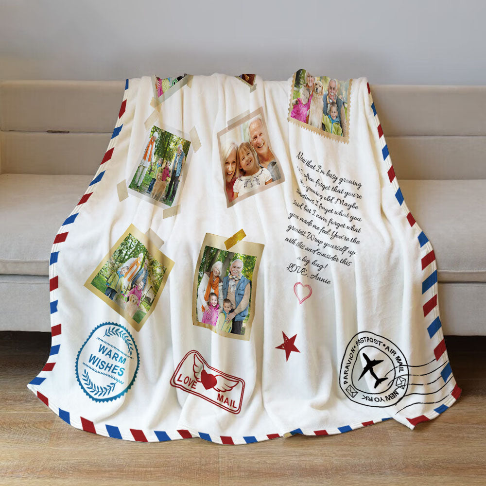 Personalized Photo Letter Blanket To Your Family Members or Friends 1 - 9 Photos Custom Message Emporium Discounts Keywords: Personalized blanket, Photo letter blanket, Custom gift, Family gift, Friends gift, Personalized photo gift, Custom message blanket, Photo collage blanket, Personalized family blanket, Customized photo gift, Personalized letter blanket, Custom photo message, Family photo gift