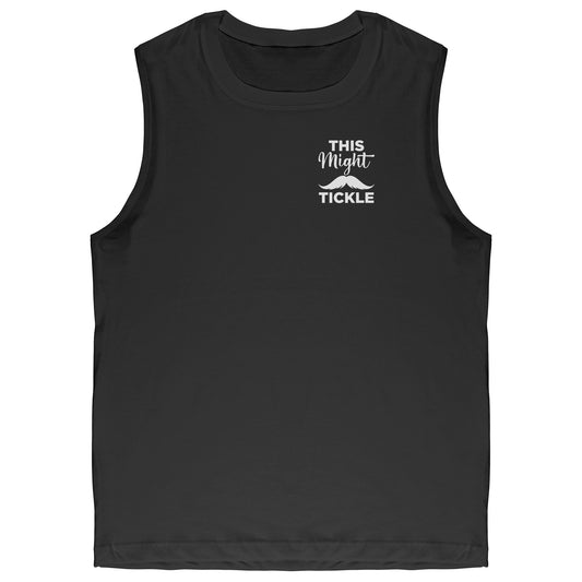 CANVAS MUSCLE TANK Movember This Might Tickle Back & Front Print