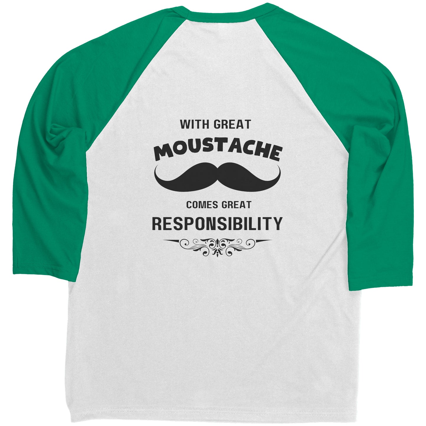 Canvas Mens Raglan Shirt Movember Back print Design 3