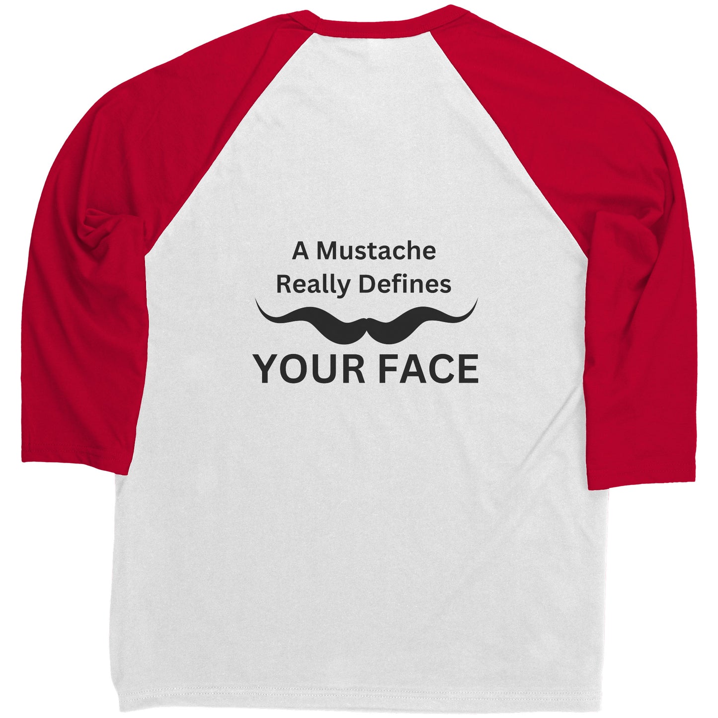 Canvas Mens Raglan Shirt Movember Back print Design 2