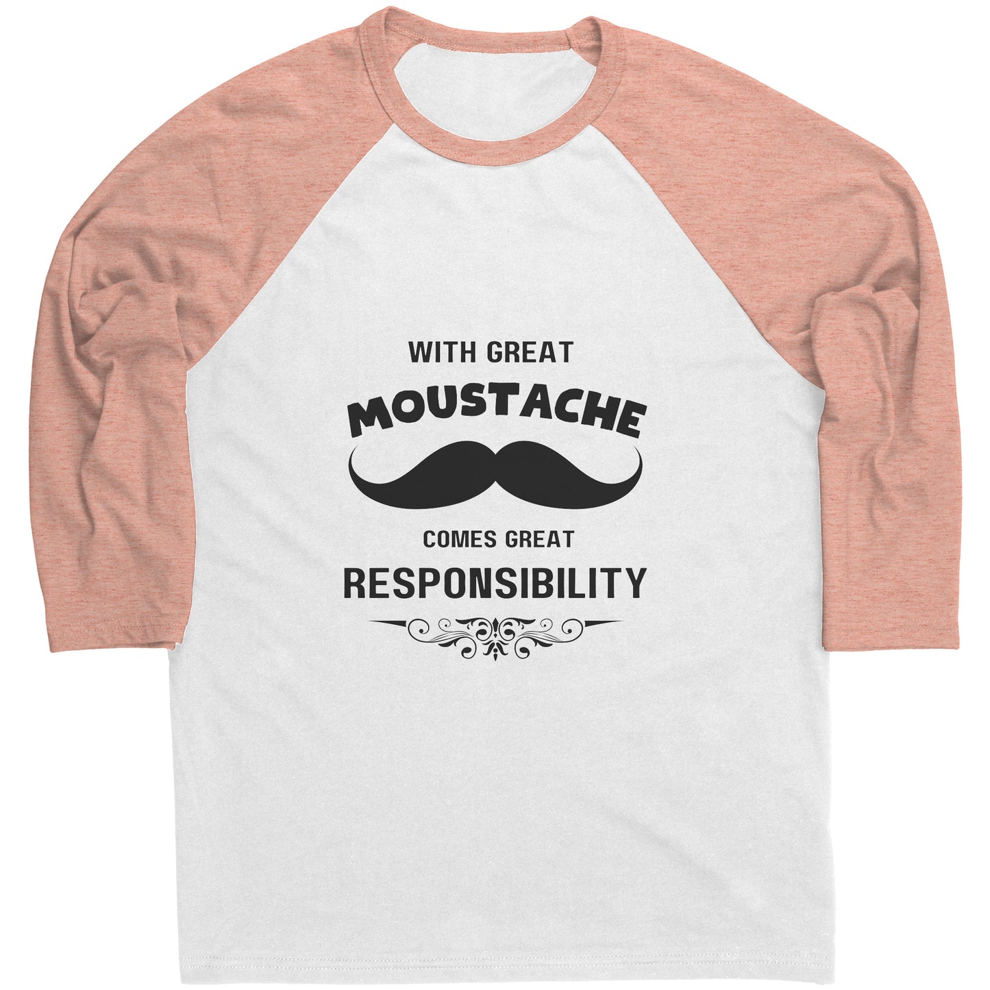 Canvas Mens Raglan Shirt Movember Front print Design 3