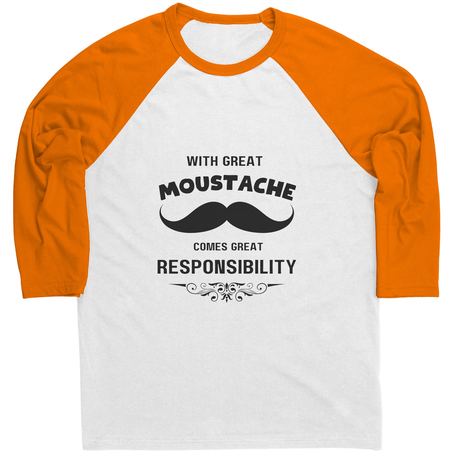 Canvas Mens Raglan Shirt Movember Front print Design 3