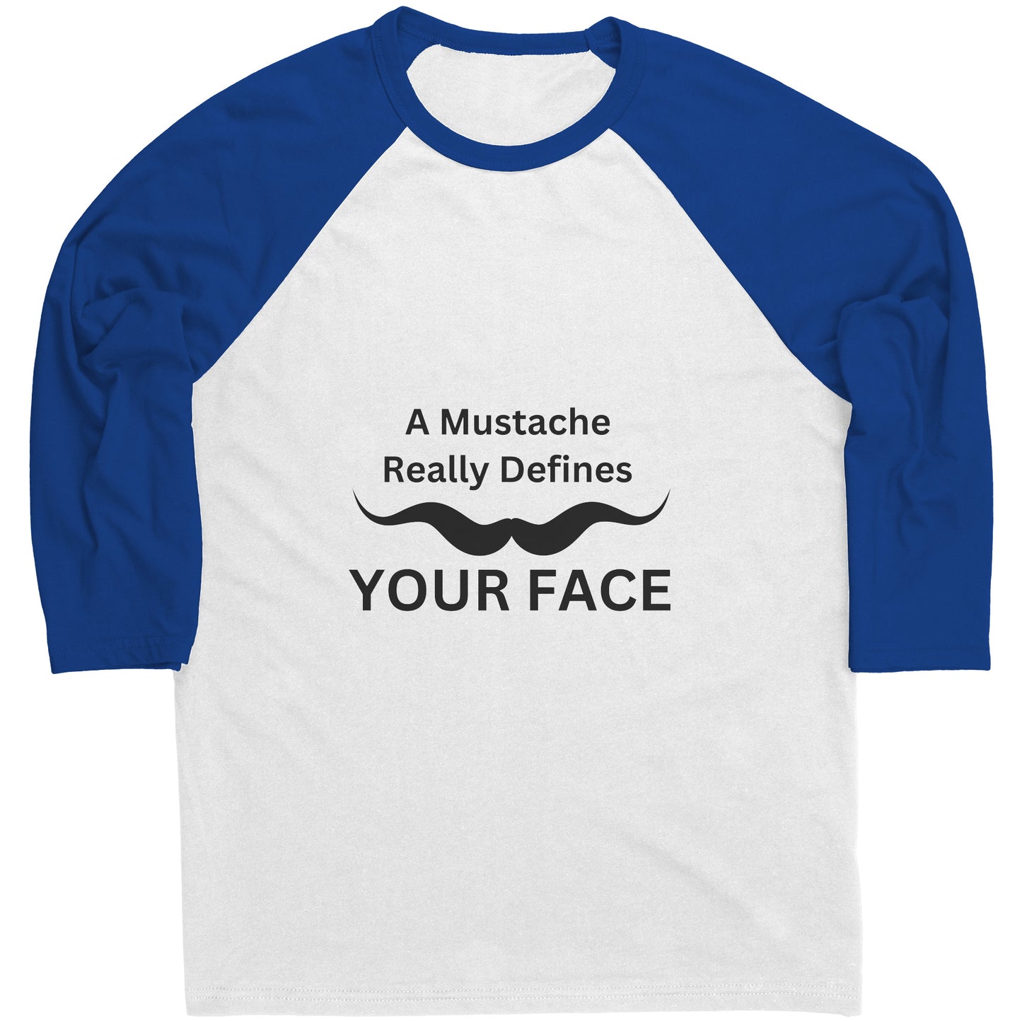 Canvas Mens Raglan Shirt Movember Front print Design 2