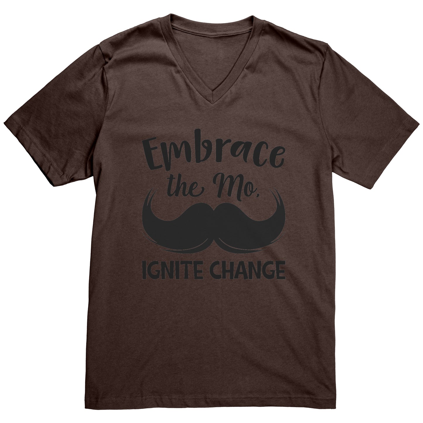 Canvas Mens V-Neck Embrace the mo IGNITE CHANGE front Print