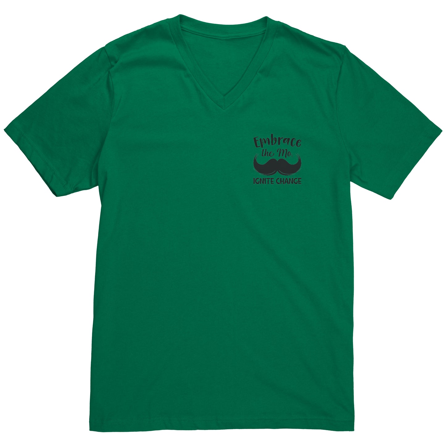 Canvas Mens V-Neck Embrace the mo IGNITE CHANGE Back & Chest Print