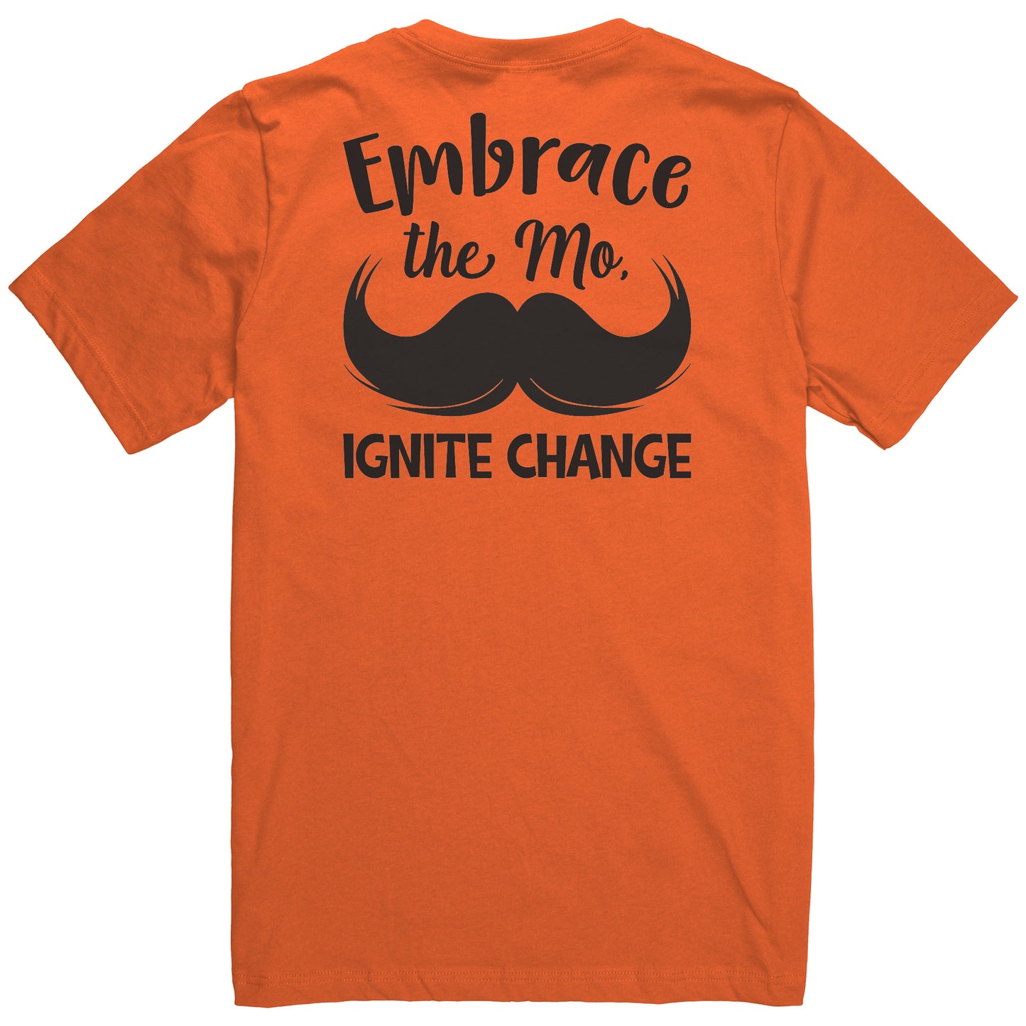 Canvas Mens V-Neck Embrace the mo IGNITE CHANGE Back & Chest Print