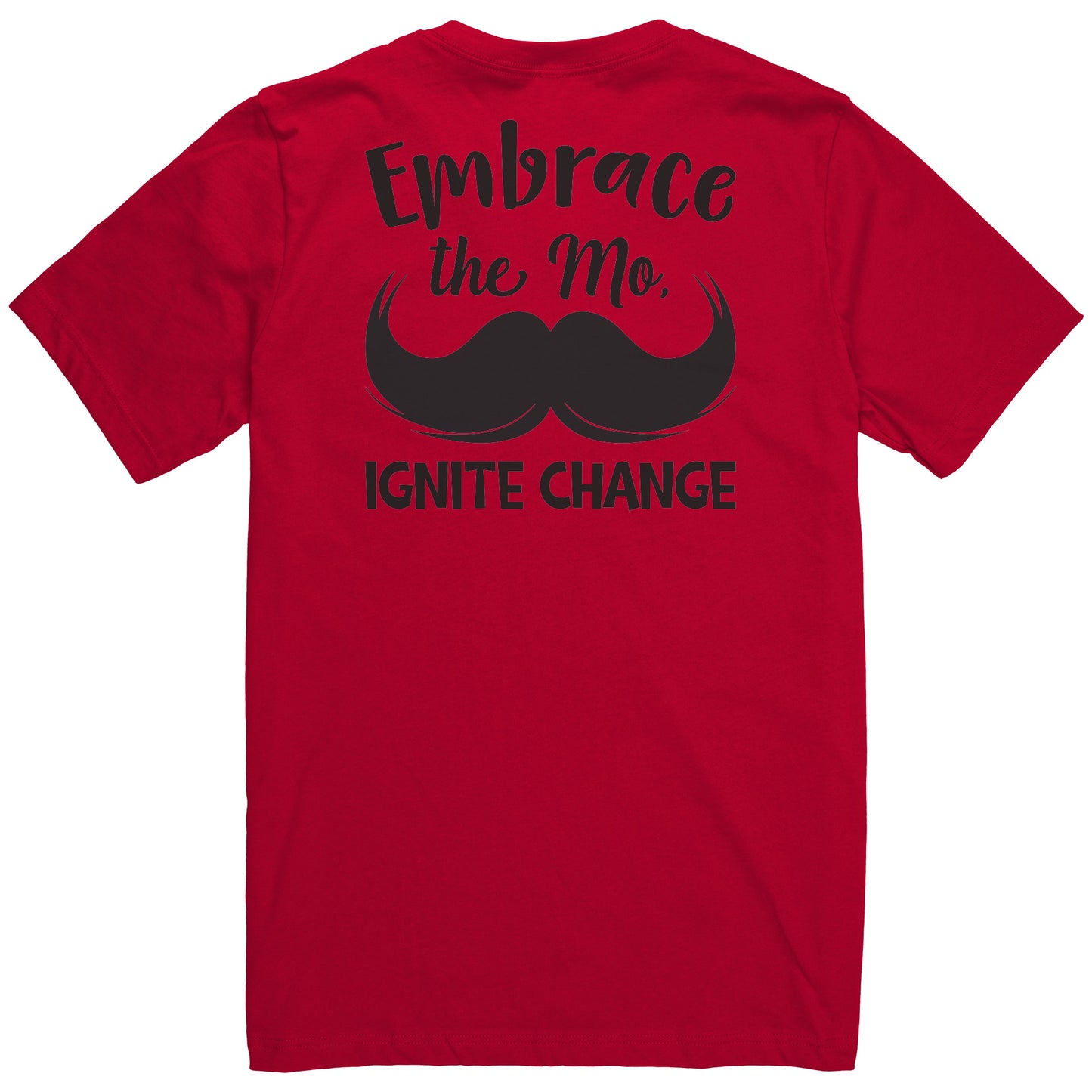 Canvas Mens V-Neck Embrace the mo IGNITE CHANGE Back & Chest Print