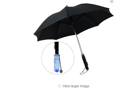 Outdoor Mist Cooling Fan Umbrella With Fan And Water Spray Function