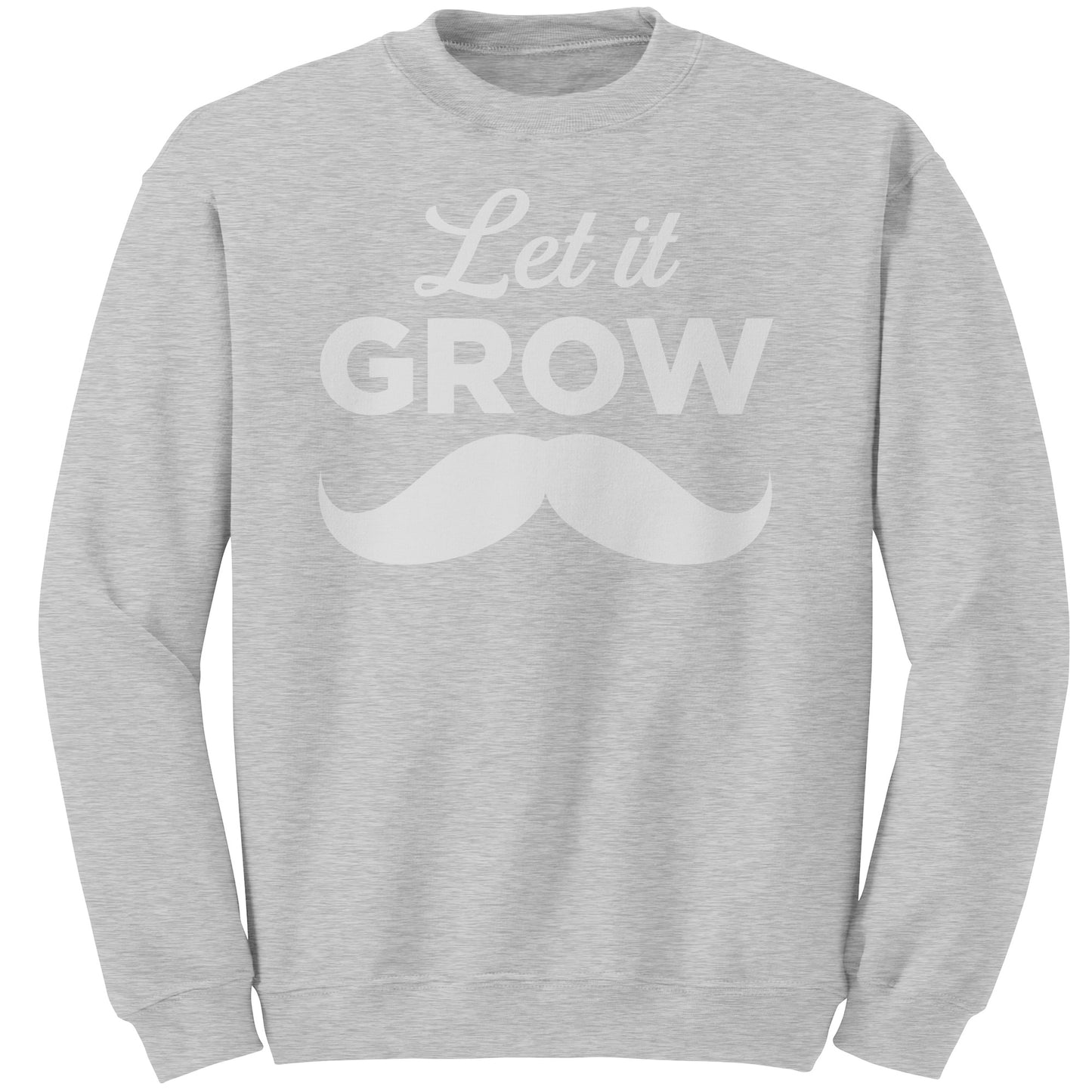GILDAN CREWNECK SWEATSHIRT Movember Let It GROW Front Print