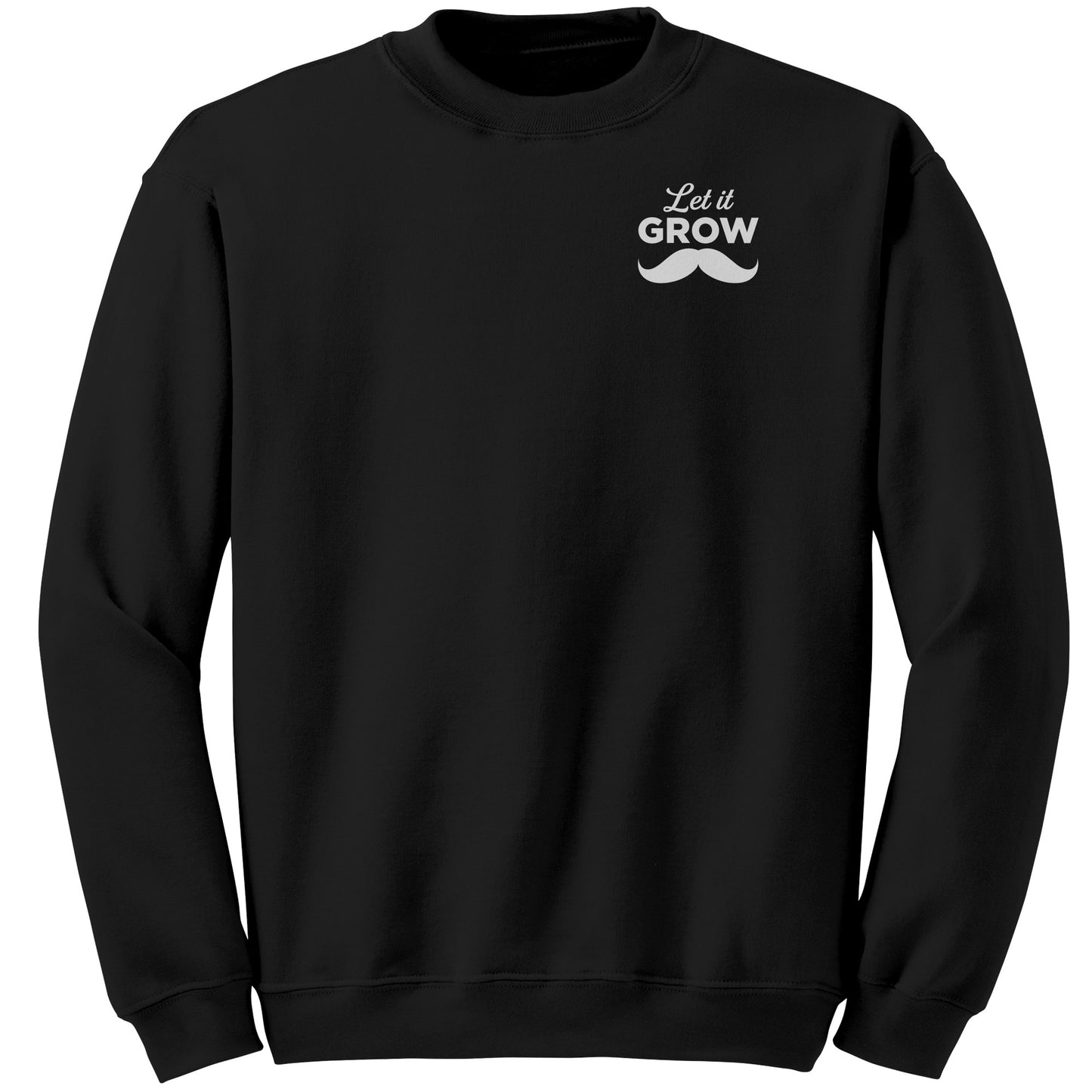 GILDAN CREWNECK SWEATSHIRT Movember Let It GROW Back & Chest Print