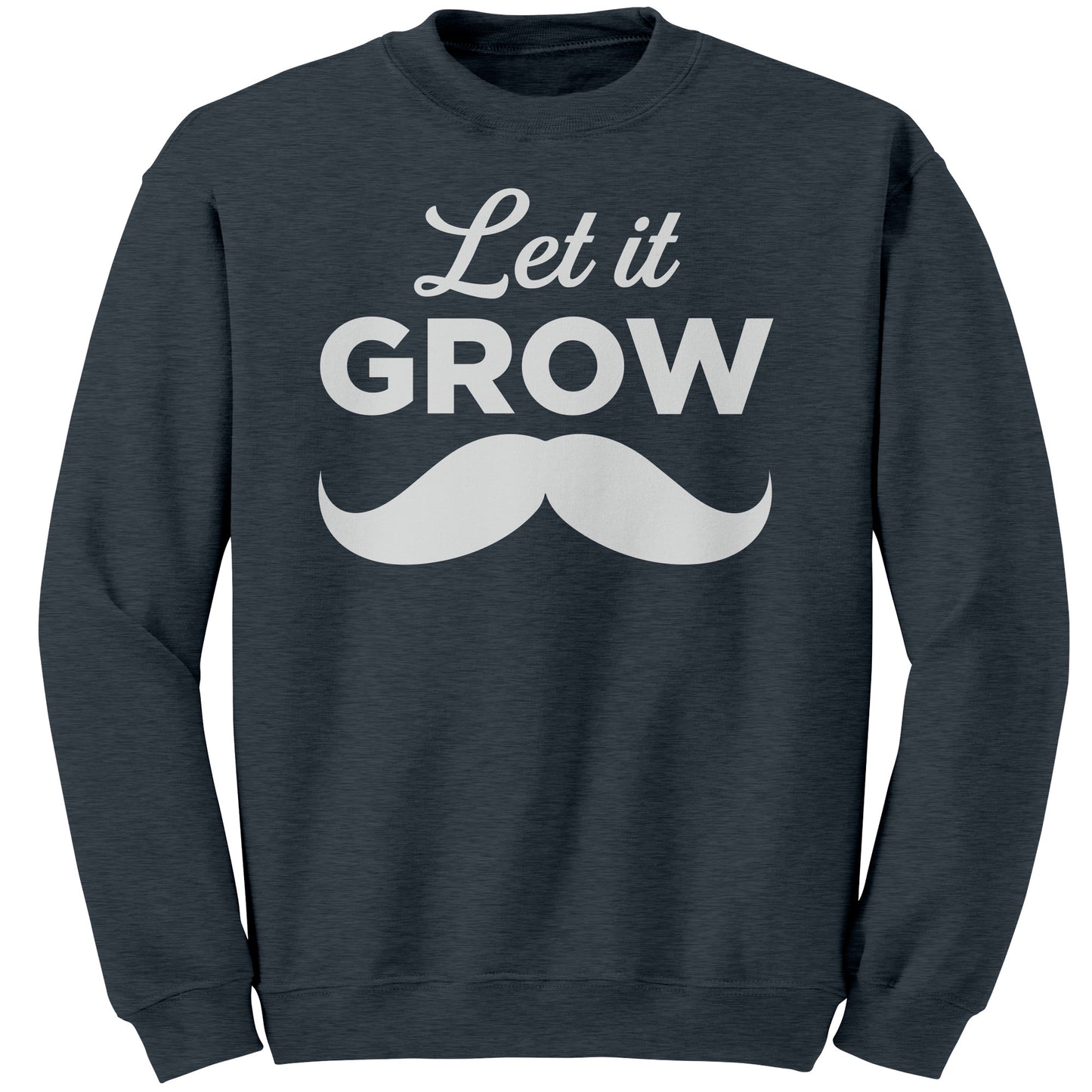 GILDAN CREWNECK SWEATSHIRT Movember Let It GROW Front Print