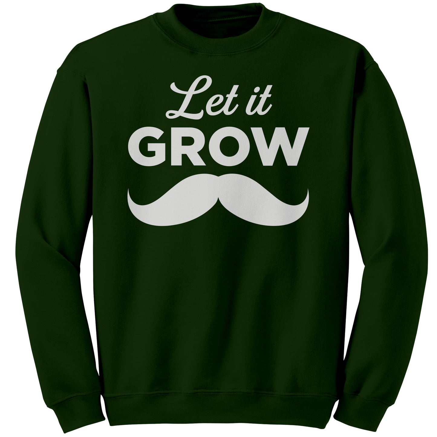GILDAN CREWNECK SWEATSHIRT Movember Let It GROW Front Print