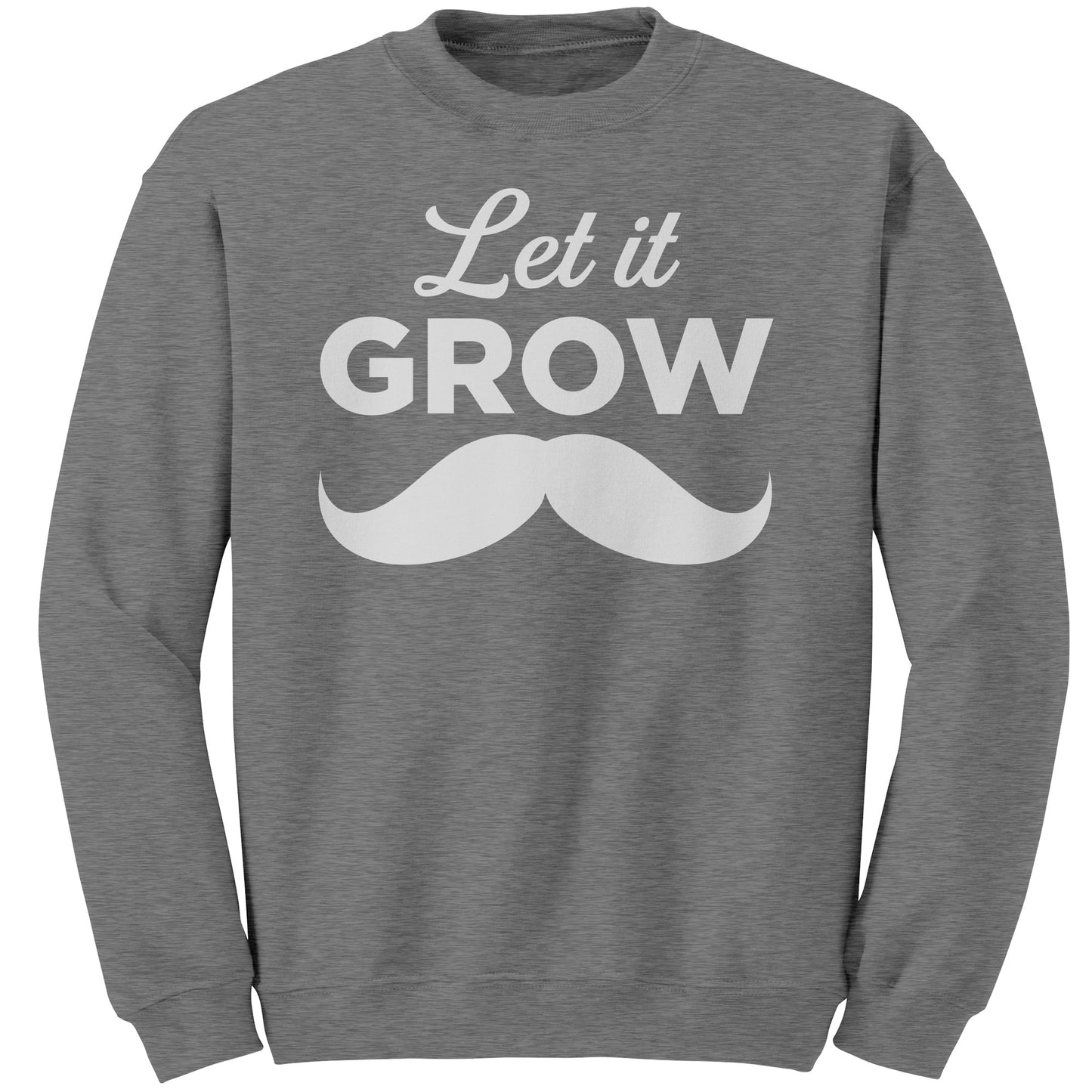 GILDAN CREWNECK SWEATSHIRT Movember Let It GROW Front Print