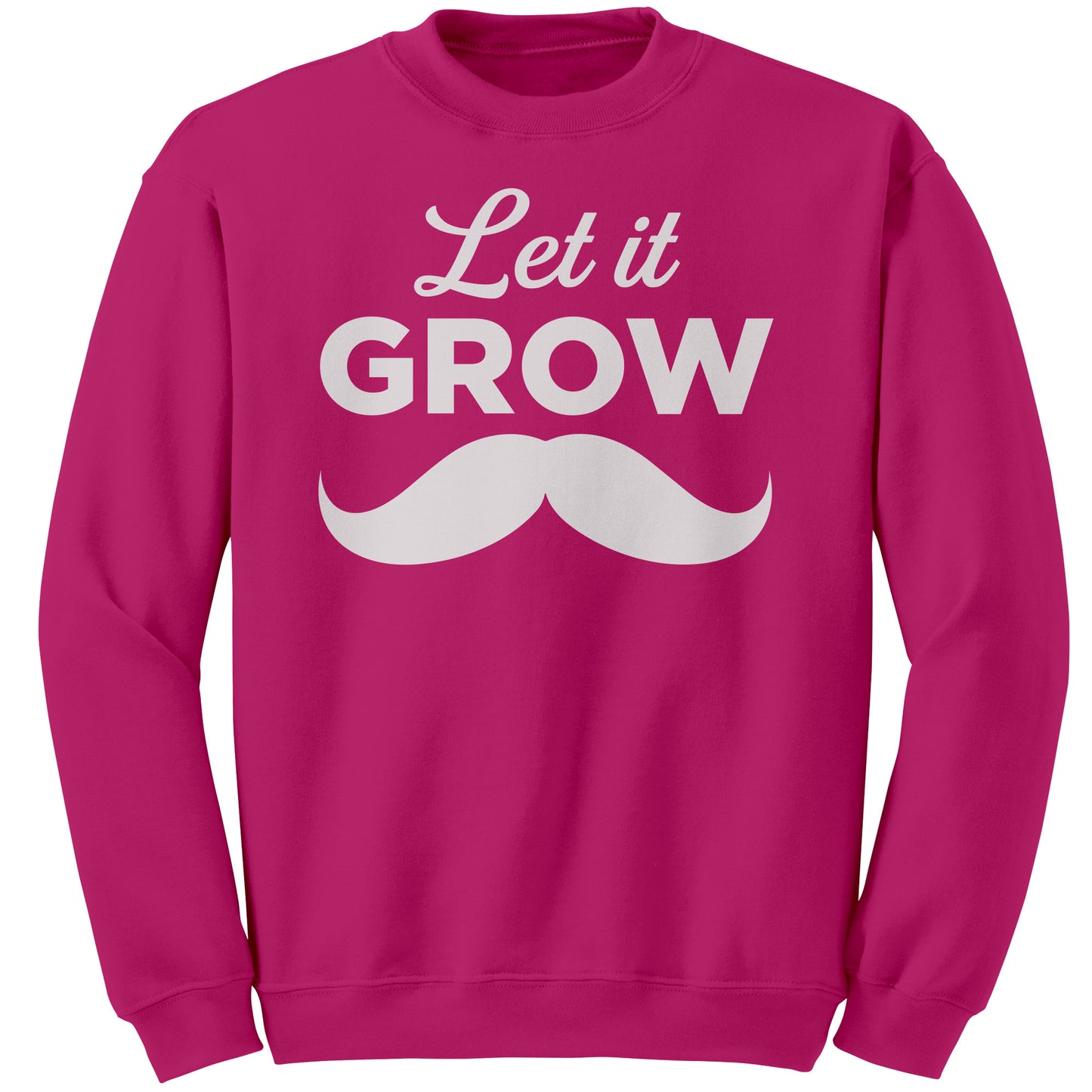 GILDAN CREWNECK SWEATSHIRT Movember Let It GROW Front Print