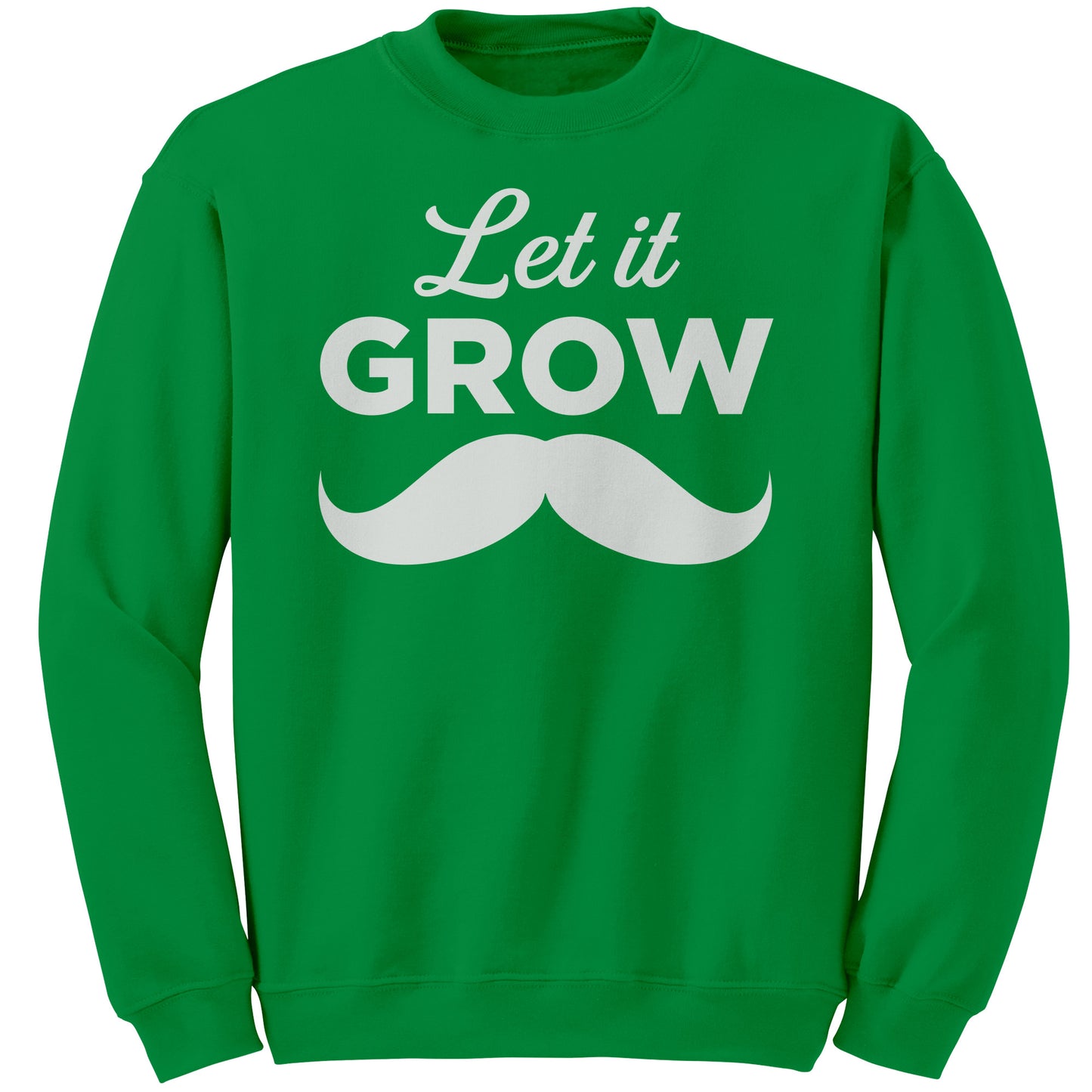 GILDAN CREWNECK SWEATSHIRT Movember Let It GROW Front Print